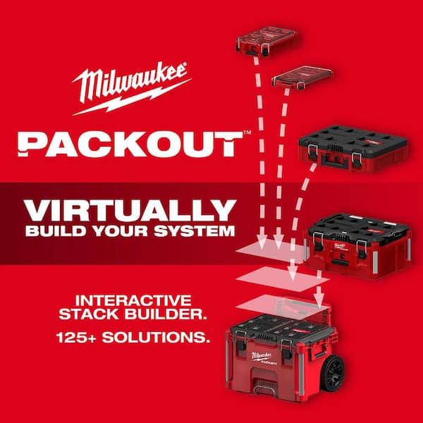 MILWAUKEE PACKOUT BORRACCIA CON COPERCHIO FORATO DA ML.532 NERA