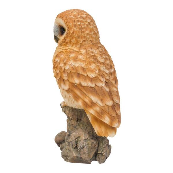 Tawny Owl on Stump Statue Hi-Line Gift Ltd 