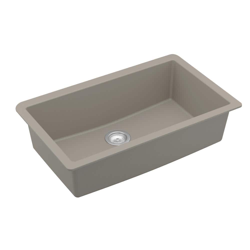 Concrete Quartz Large Single Bowl Undermount Kitchen Sink