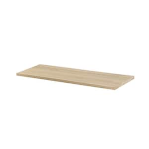 LITE FEELWOOD 23.6 in. W x 7.9 in. D x 0.75 in. Oak Sand Decorative Wall Shelf without Brackets