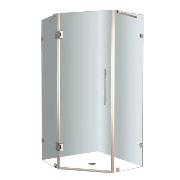Aston Neoscape 34 in. x 34 in. x 72 in. Frameless Neo-Angle Shower Enclosure in Chrome with Clear Glass