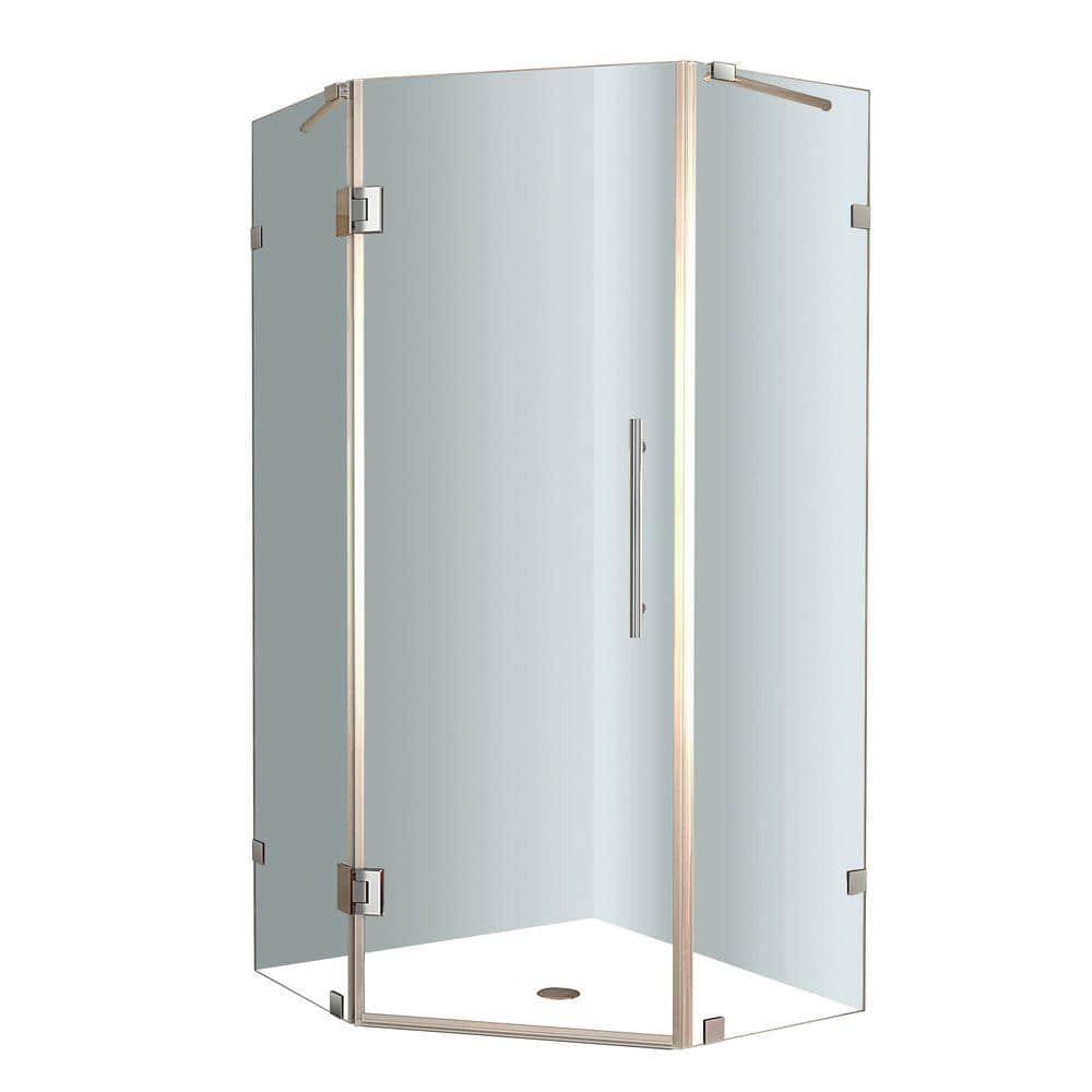 Neoscape 40" x 72" Frameless Chrome Neo-Angle Shower Enclosure