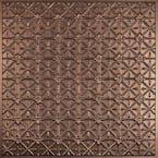 Continental Faux Bronze 2 ft. x 2 ft. Lay-in or Glue-up Ceiling Panel (Case of 6)
