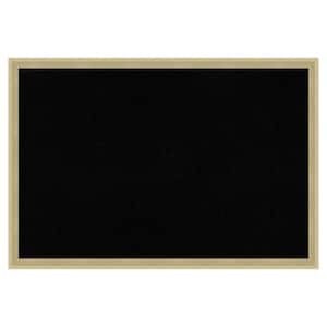 Lucie Champagne Wood Framed Black Corkboard 25 in. x 17 in. Bulletin Board Memo Board