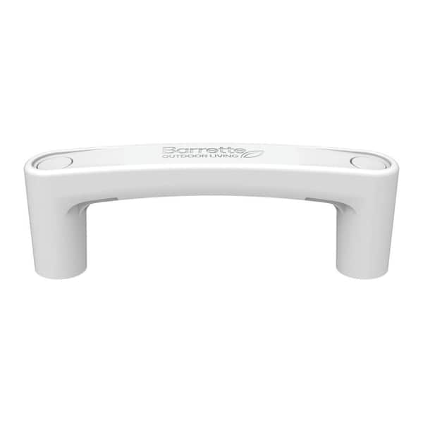 Barrette Outdoor Living 6.562 in. x 1.125 in. x 2.25 in. Nylon/Stainless Steel White EZ Grip Gate Handle