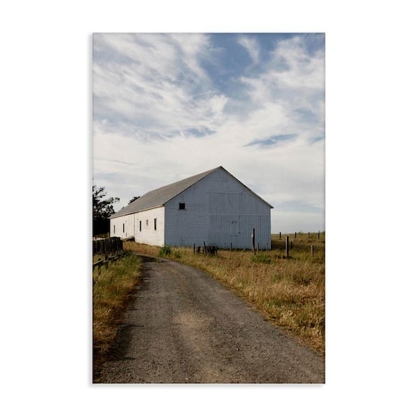 Stupell Industries Receding Road to Barn by Crystal Lynn Collins Unframed Nature Graphic Art Print 45 in. x 30 in.