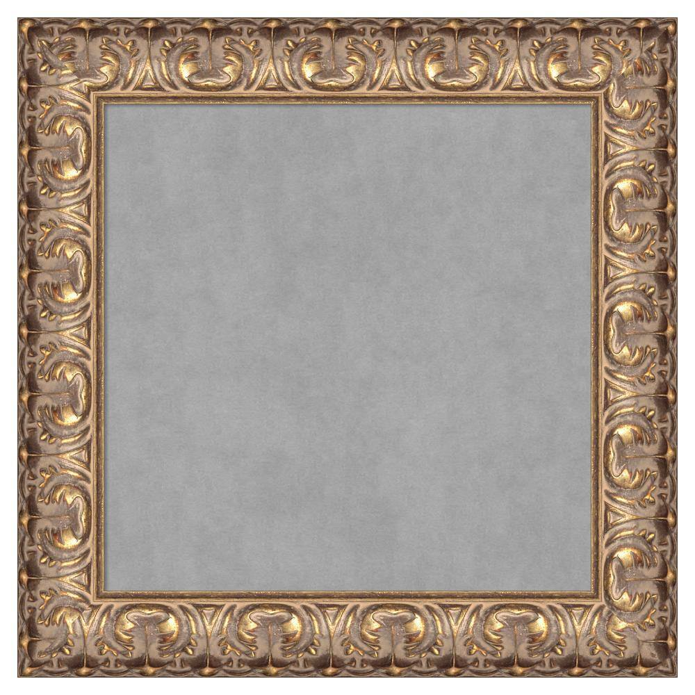 Florentine Gold Framed Grey Magnetic Memo Board 12x12