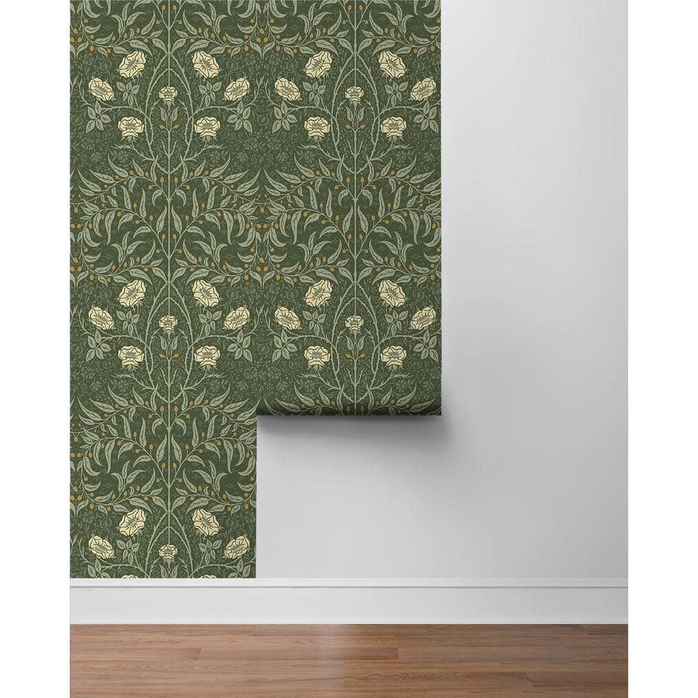 Evergreen Floral Vinyl Peel and Stick Wallpaper