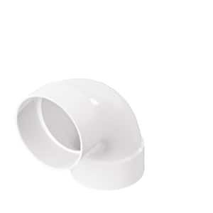 PVC S&D 90° Long-Turn Elbow, 4 in. Hub X Hub