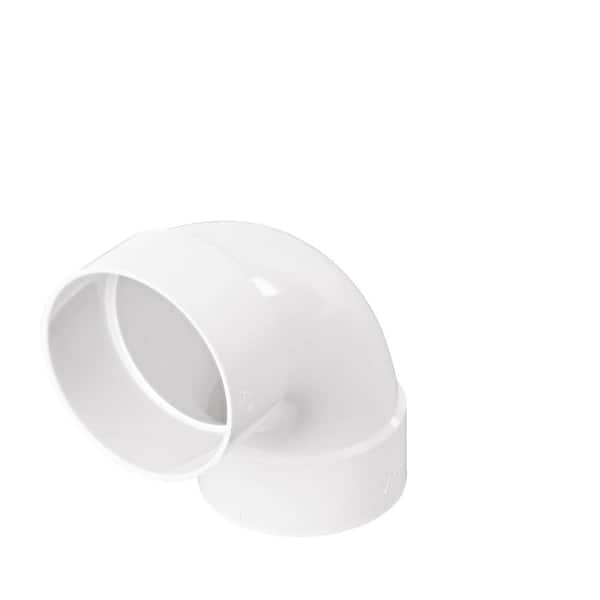 NDS PVC S&D 90° Long-Turn Elbow, 4 in. Hub X Hub