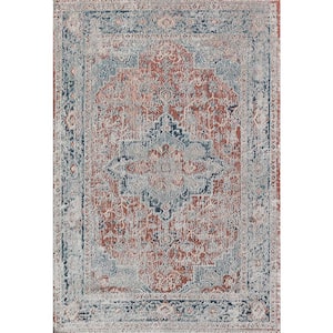 Claire Firenze 2'6"x4' Vintage Red Area Rug