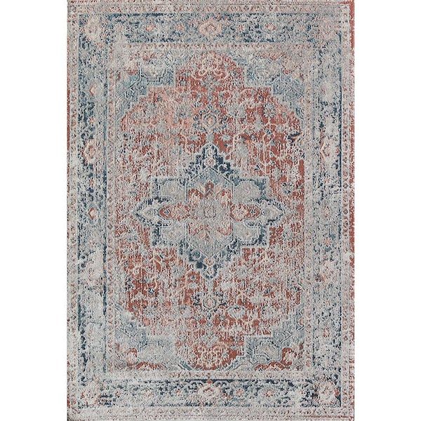 Rugs America Claire Firenze 2'6"x4' Vintage Red Area Rug