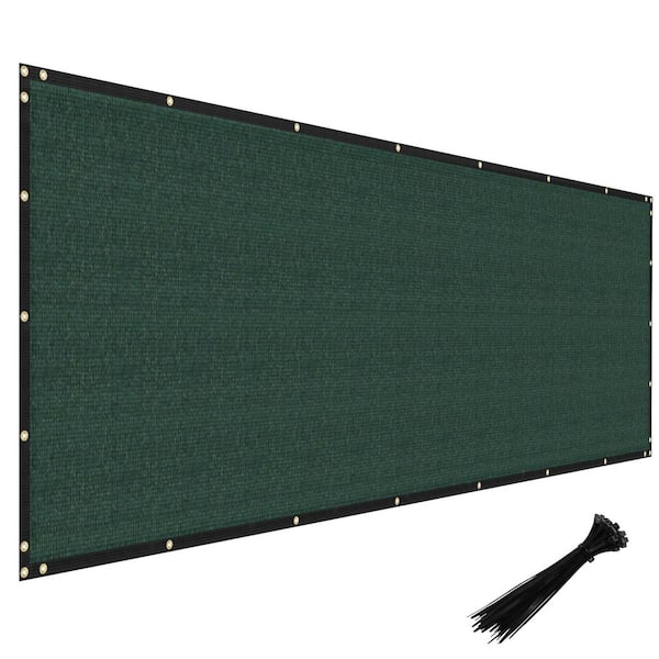 Angel Sar 4 ft. x 30 ft. Heavy Duty Fence Screen Fabric Shade Cloth with Brass Grommtes for Garden Yard, Green