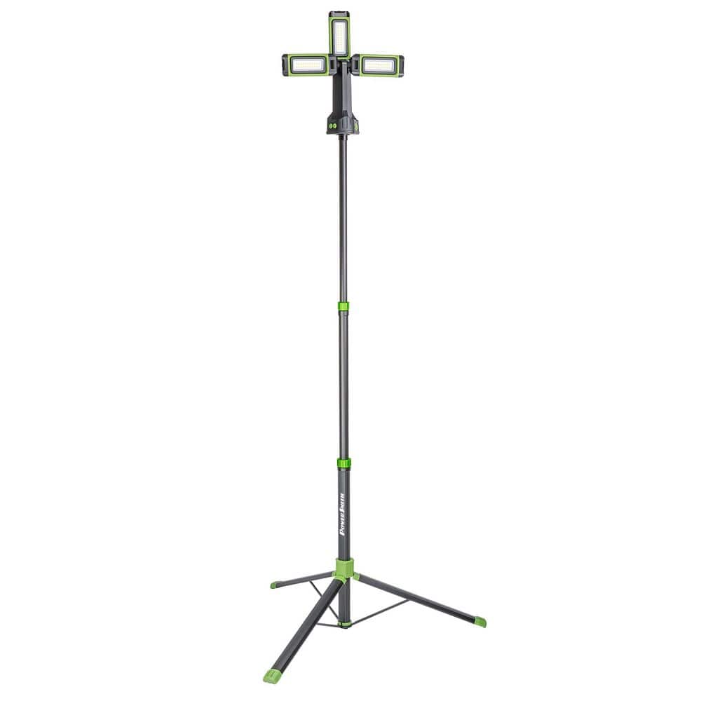 PowerSmith 4500 Lumen Rechargeable LED Tripod Work Light PWLR045T