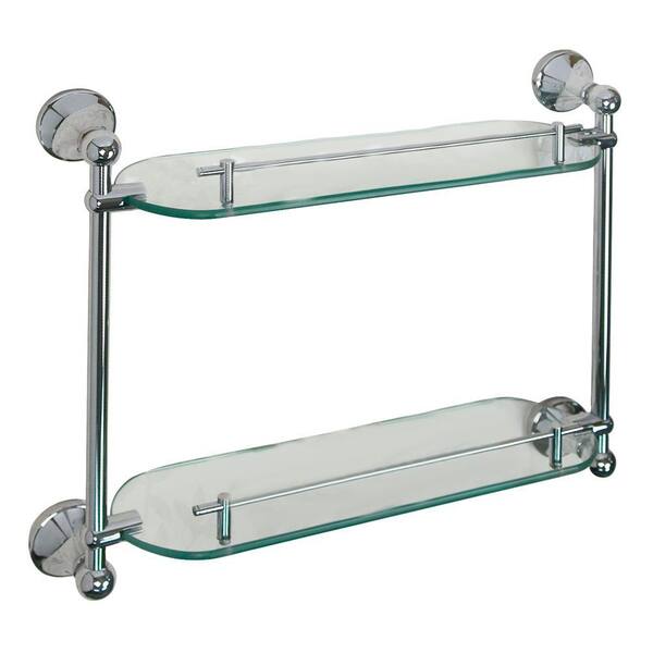 Barclay Products Kendall 19-1/4 in. W Double Shelf in Glass and Polished Chrome