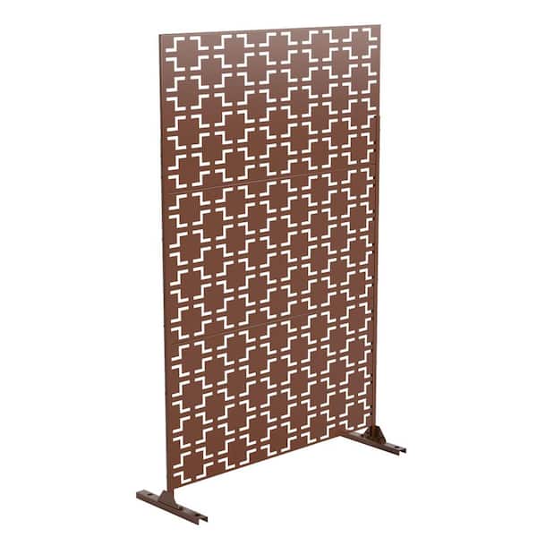Mainstays 76H Chevron Metal Outdoor Privacy Screen 