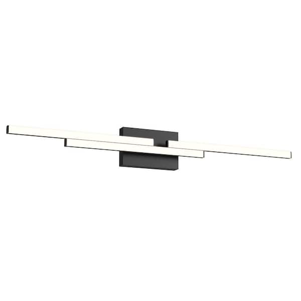 KUZCO Anello Minor 38-in 1 Light 29-Watt Black Integrated LED Vanity Light