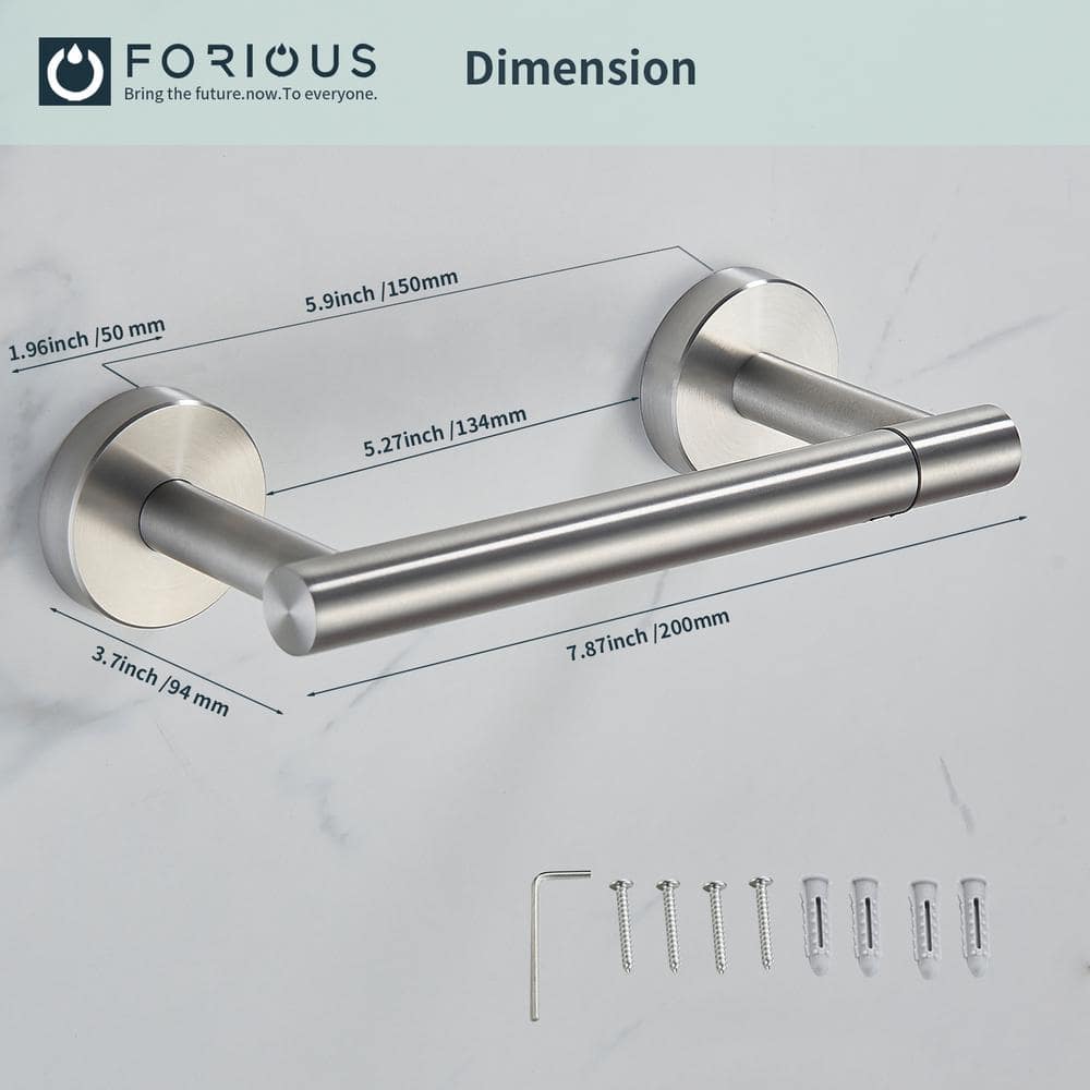 Brushed Nickel Stainless Steel Wall Mounted Toilet Paper Holder