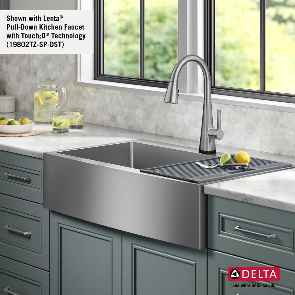 36-Inch Brushed Stainless Steel Farmhouse Drop-In Sink