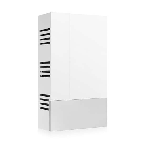 White Plastic Wired or Wireless Digital Doorbell Chime