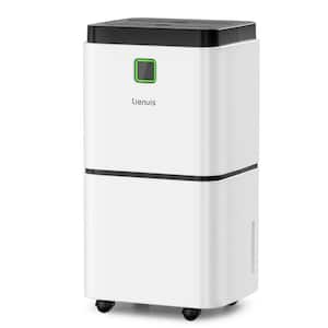 25 pt. 1,500 sq.ft. Dehumidifier for Home and Basements in White with Bucket
