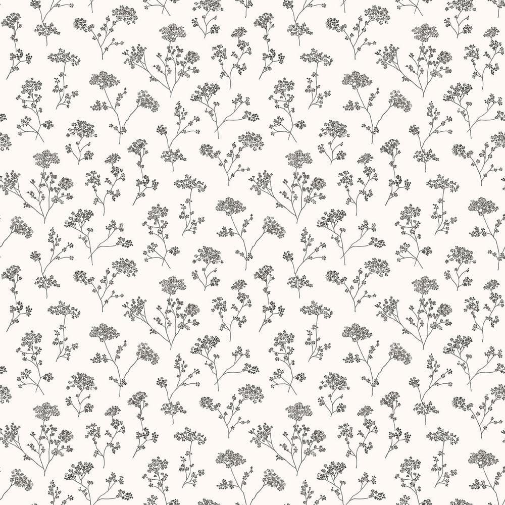 Miniatures 2 Black Cow Parsley Floral Trail Matte Finish Non-Pasted Vinyl o