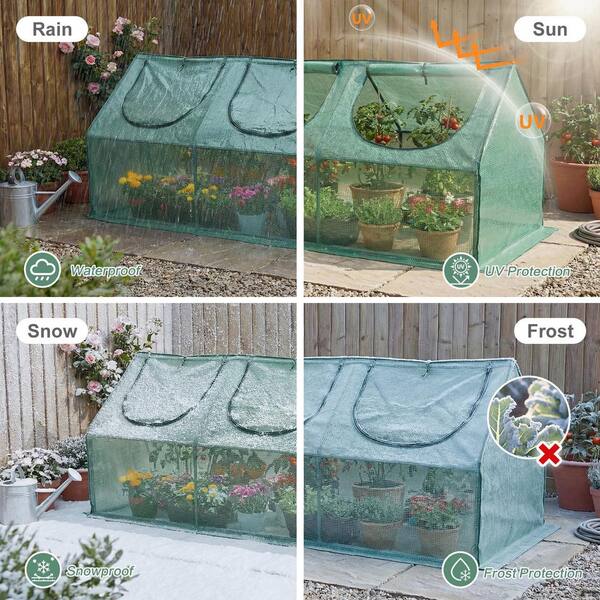 Aoodor 9 ft. W x 3 ft. D x 3 ft. H Portable Mini Greenhouse Kit