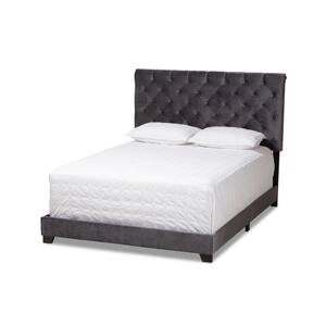 Baxton Studio Candace Dark Gray Queen Bed 149-8951-hd