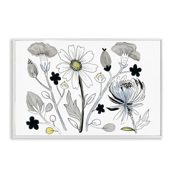 Stupell Industries Simple Drawn Nature Sprigs by Ashley Davis White Framed Nature Giclee Art Print 20 in. x 30 in.