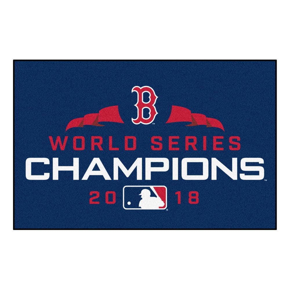 FANMATS Boston Red Sox 2018 World Series Champions Baseball White 2 ft. x 2  ft. Round Area Rug 25704 - The Home Depot