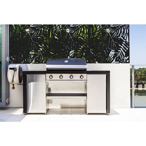 OUTDECO Rainforest 3 ft. x 6 ft. Powder Coated Steel Decorative
