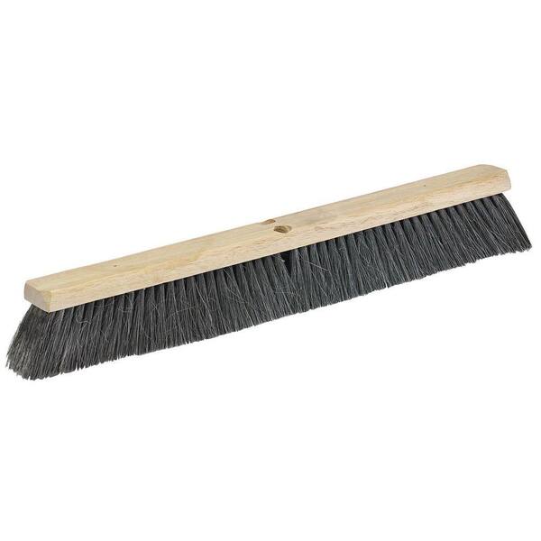 Carlisle 18 in. Horsehair Blend and Wire Center Medium Sweep Broom in Black (12-Pack)