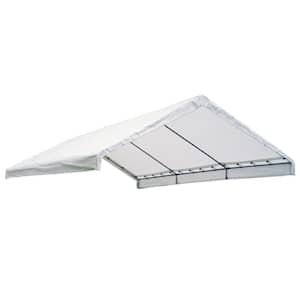 18 ft. W x 30 ft. D x 10 ft. H SuperMax Fire-Rated Canopy Replacement Cover (for 2 in. Frame) in White