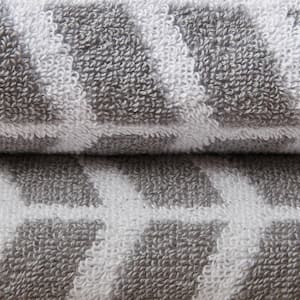 Laila 6-Piece Grey Jacquard Cotton Bath Towel Set