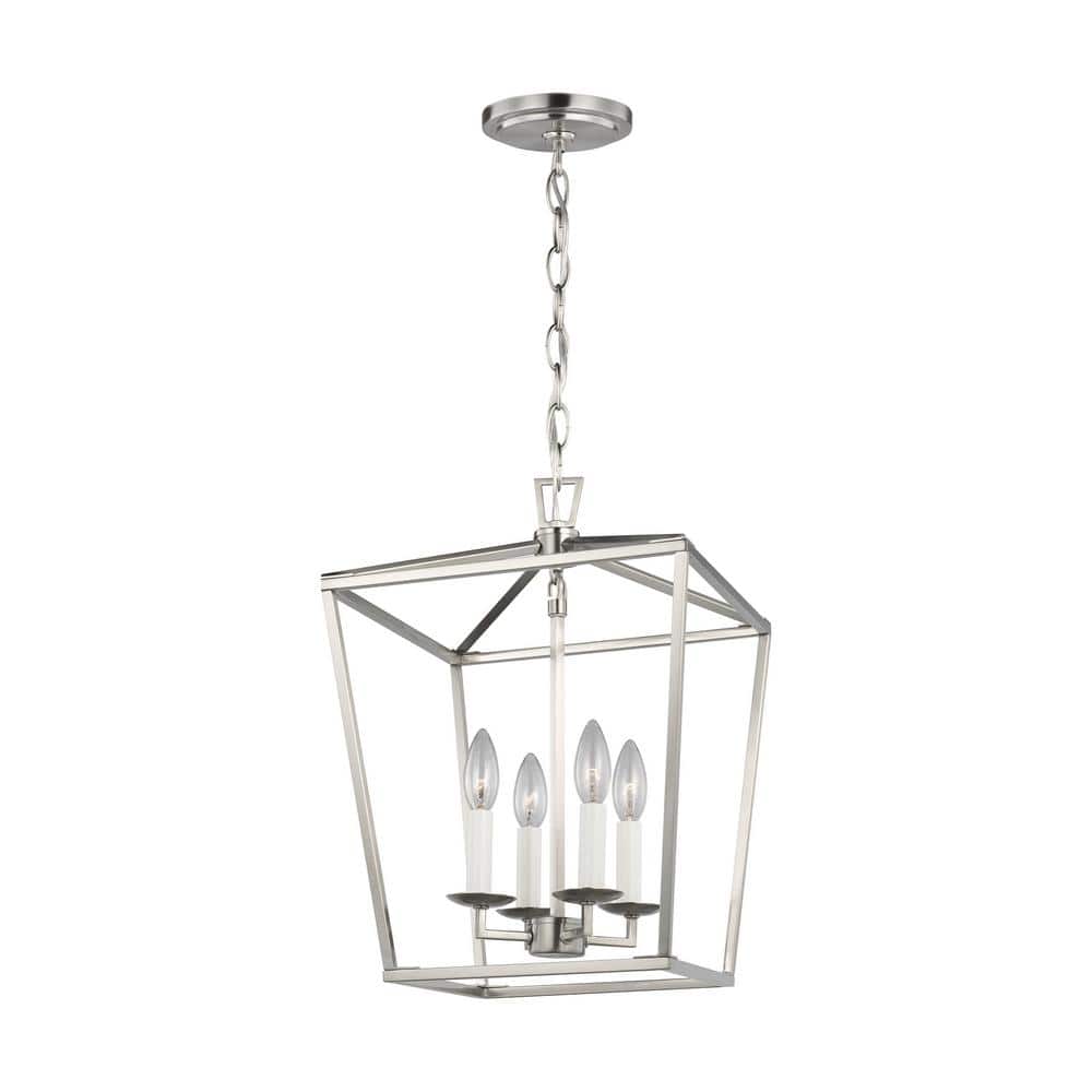 Elysian 14"W Brushed Nickel 4-Light Geometric Pendant
