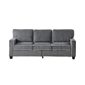 Betzy 81 in. Wide Polyester Sofa With Thick Cushion-GREY