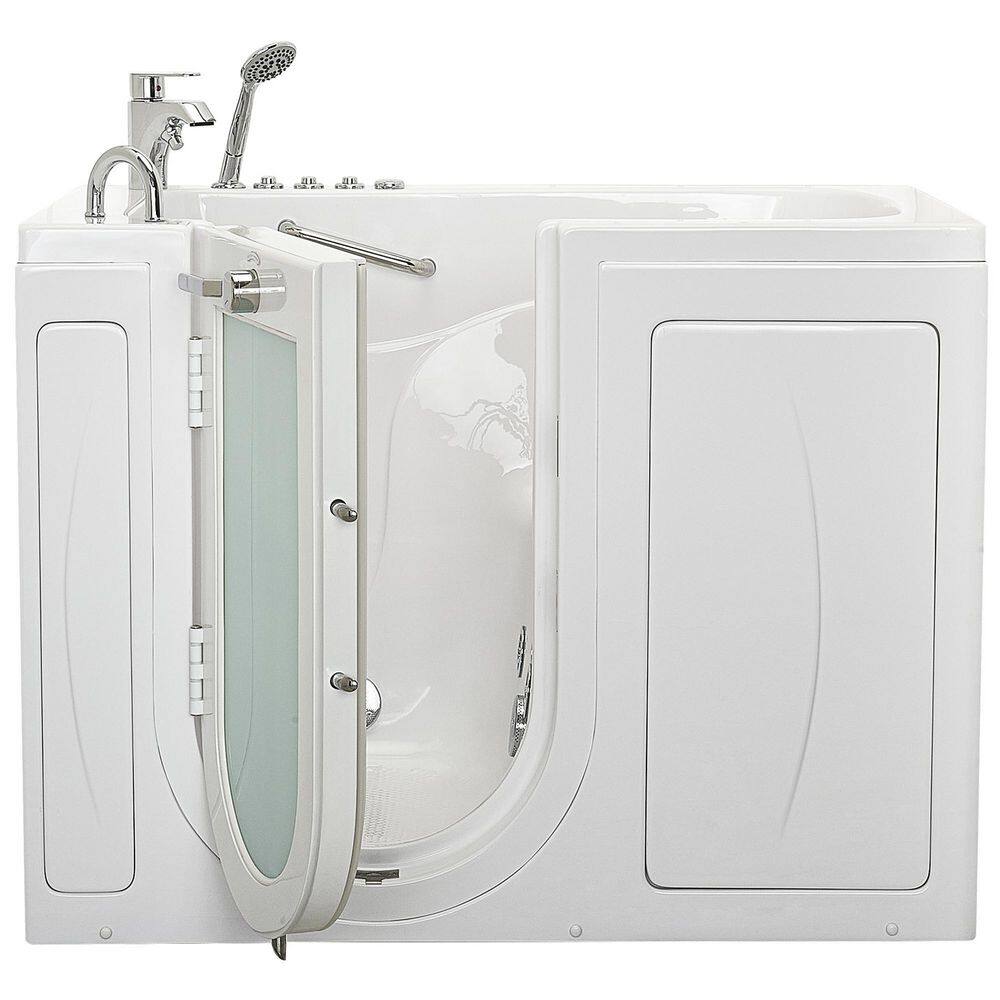 Monaco 52'' White Acrylic Walk-In Whirlpool Bathtub