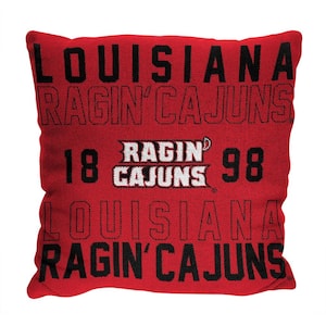 NCAA Louisiana @ Laf Stacked Multi-Colored Pillow