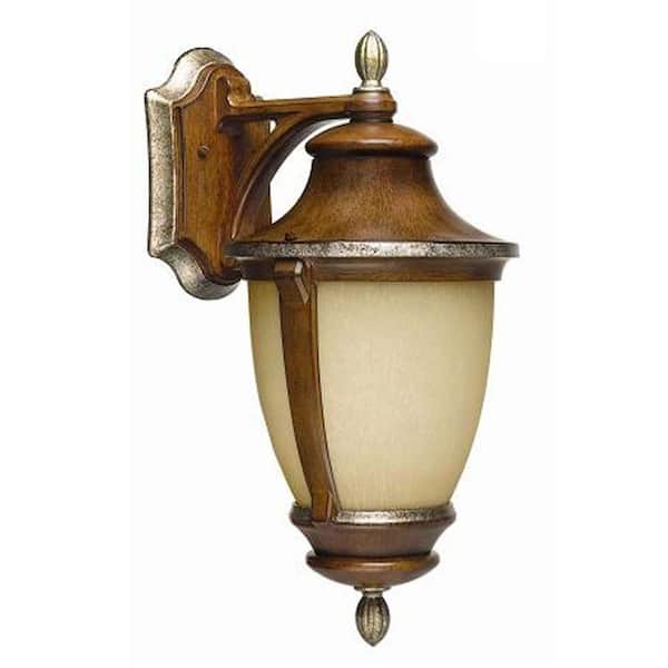 Home Decorators Collection 1-Light Mossoro Walnut Outdoor Wall Lantern