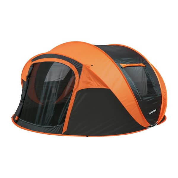 EchoSmile 8 Person Black and Orange Pop Up Boat Tent TER LTT320BOR The Home Depot