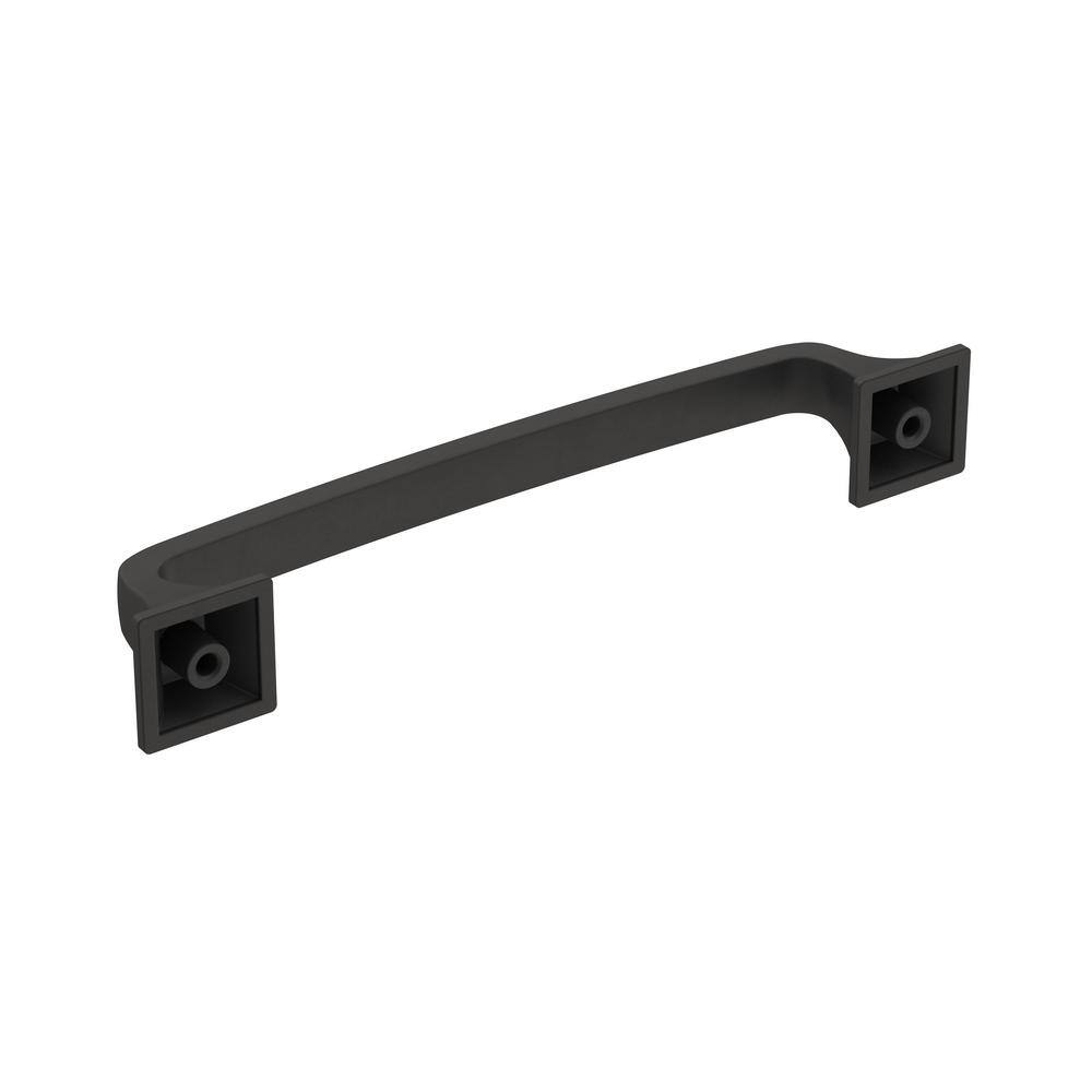 Matte Black Steel Traditional Cabinet Drawer Pull with Mounting Hardware