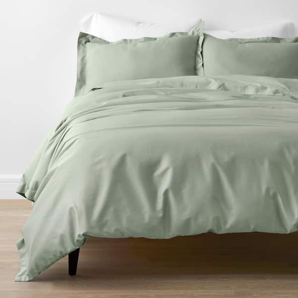 The Company Store Company Cotton Rayon Made From Bamboo Tarragon Sateen King Duvet Cover