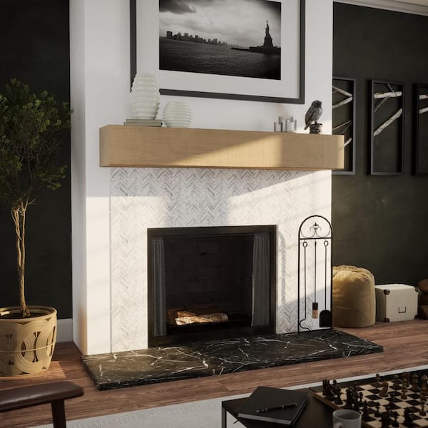 Ekena Millwork Heritage Timber Rustic Sawn 78 in. W x 7.5 in. D x