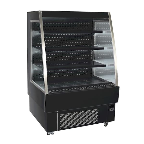 Premium LEVELLA 12.3 Cu. ft. Commercial Open Air Refrigerator Merchandiser in Black