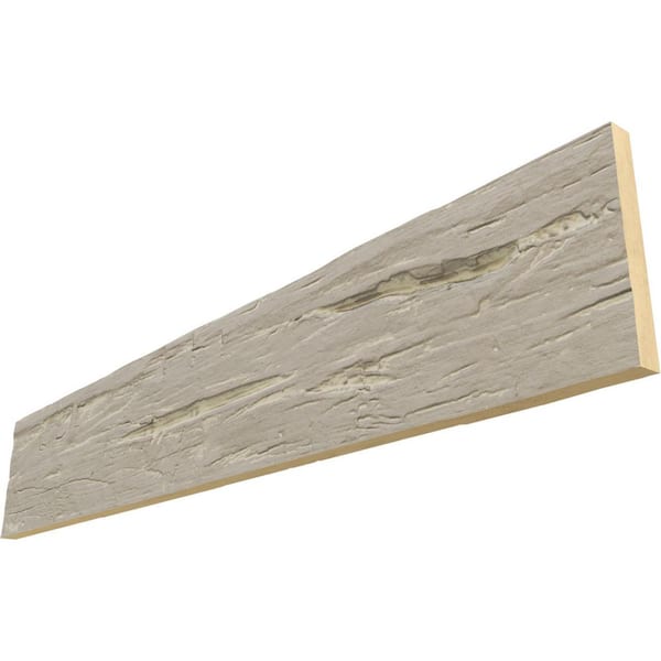 Ekena Millwork Endurathane 1 in. H x 8 in. W x 10 ft. L Hand Hewn Cashmere Faux Wood Beam Plank