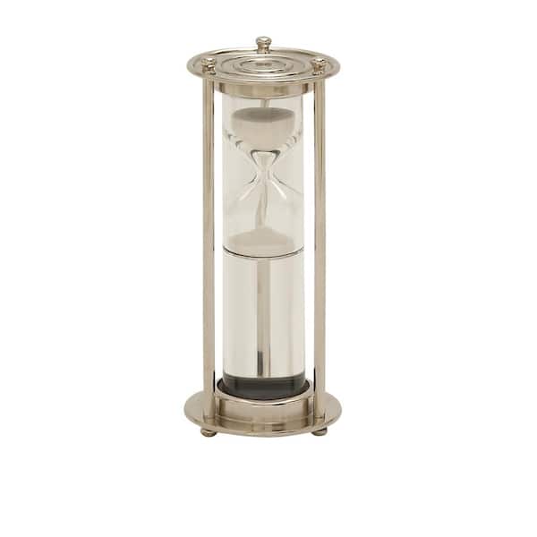 Litton Lane Silver Hourglass Sand Aluminum Timer with Water Tube