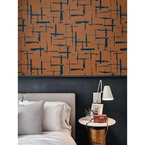 Autumn Incrociato Abstract Unpasted Paper Nonwoven Wallpaper Roll 57.5 sq. ft.