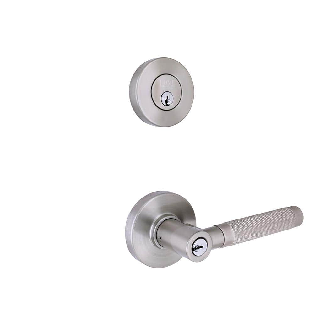 Woodcliff Satin Nickel Single Cylinder Door Lever Combo Pack Featuring Dual