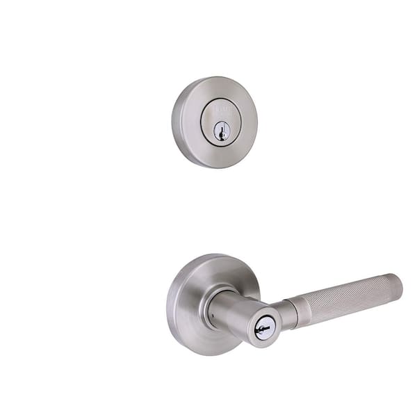 Woodcliff Satin Nickel Single Cylinder Door Lever Combo Pack Featuring Dual Keyway