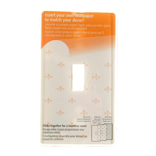AMERELLE Paper-It 1 Gang Toggle Composite Wall Plate - Uses your Wallpaper